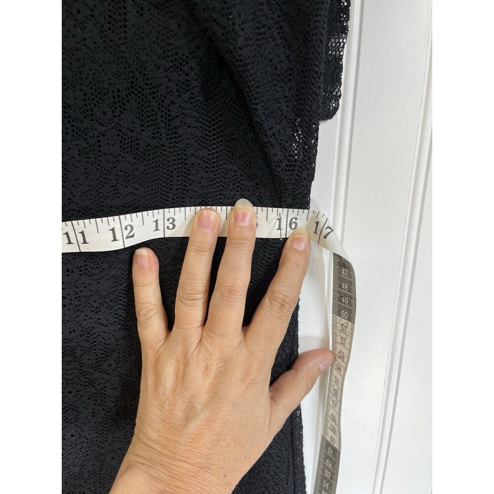 "As You Wish" Bell Sleeve Little Black Party Lace Dress.‎ Lined. Sz X Small - Picture 11 of 15